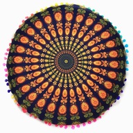 Poduszka okrągła MANDALA indyjska Pufa do medytacji jogi yoga boho hippie