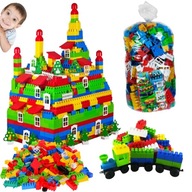 KLOCKI KONSTRUKCYJNE 300 SZTUK WOREK RÓŻNE KOLORY DLA DZIECI NA PREZENT