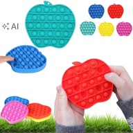 ZABAWKA SENSORYCZNA PUSH BUBBLE POP IT JABŁKO KOLOROWE DLA DZIECI PREZENT