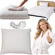 PODUSZKA PUCHOWA DO SPANIA 70x80 BIAŁA, PUCH,PIERZE POLSKI WYGODNA MIĘKKA