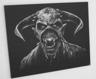 Iron Maiden Eddie Obraz grawerowany na blasze... Grawerka Staloryt