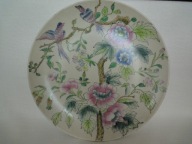 MACAU talerz obraz ręcznie malowany l. 60 -te śr. 26 cm