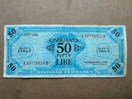 50 Lirów 1943 Seria A Aliancka Strefa Okupacyjna ITALIA