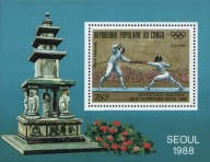 Kongo Brazzaville 1988 Znaczki B 43 ** sport igrzyska olimpijskie Olimpiada