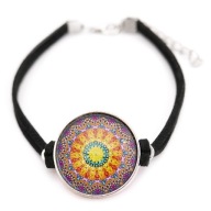 Bransoletka w stylu BOHO kolorowa MANDALA hippie