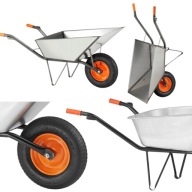 TACZKA OGRODOWA METALOWA STALOWA LEKKA JEDNOKOŁOWA DO PRAC OGRODNICZYCH