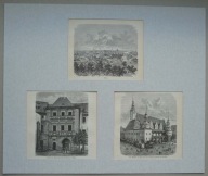 BRZEG n. ODRĄ WIDOK OGÓLNY MIASTA, PORTAL ZAMKU PIASTÓW SLĄSKICH, RATUSZ