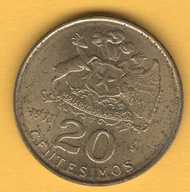 Chile 20 centésimos, 1971