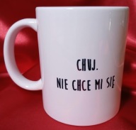 Kubek handmade z humorystycznym napisem