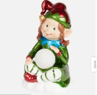 Figurka elfa z kulą LED