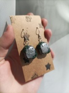 Kolczyki halloween - nagrobki - rękodzieło, stal nierdzewna