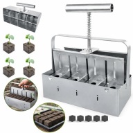 RĘCZNA PRASA DO KOSTEK ZIEMI I GELBY 8 BLOKÓW DO PRZESADZANIA Z IGŁAMI