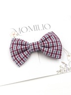 Momilio handmade Spinka do włosów kokarda w kratkę Charlotte