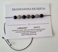 BRANSOLETKA SZCZĘŚCIA LABRADORYT APATYT