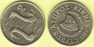 Cypr 2 Cents 1993 r.