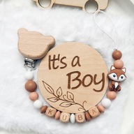 Personalizowana zawieszka do smoczka z imieniem silikonowa - max. 8 liter