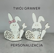 Personalizowany prezent, Zając Wielkanocny, uchwyt na pieniądze, królik