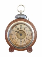 Stary budzik w drewnianej obudowie Junghans "Corona" 1920r