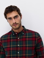 RESERVED klasyczna koszula flanelowa w kratę męska regular fit XL