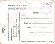 LIST JENIECKI-WIELKA BRYTANIA -GRAZ-obieg 1946 rok Camp nr 108 P.O.W. Yorks