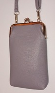 damska torebka na telefon ciemny szary