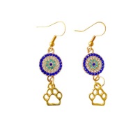 Kolczyki z okiem proroka i kocimi łapkami