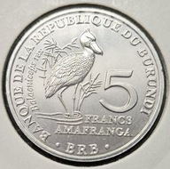 *BURUNDI [0311-6]*5 Franków 2014 Ptaki *Trzewikodziób* UNC Holder