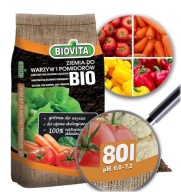 Podłoże BIO Ziemia do warzyw, pomidorów Biovita 80L – Ekologiczne