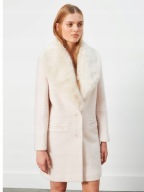 Markowy piękny pudrowy Miss Selfridge Fur Collar 8