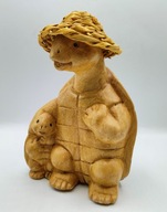 ŻÓŁW z maleństwem ceramiczna ładna figurka 18 cm