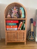 Wiklinowy regał dziecięcy, etażerka, Wiklina, łuk, szafka, półka mebel