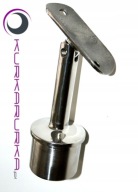 nierdzewna podpora poręcza uchylna polerowana 42,4 mm