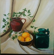 "Butla rzymska" - obraz, martwa natura, akryl na płótnie.