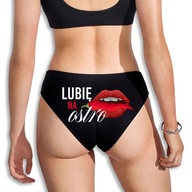 FIGI DAMSKIE Czarne Prezent Walentynki Rocznicę Dla Niej LUBIĘ NA OSTRO - S