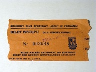 KKS Lech Poznań - PRL - bilet na mecz piłki nożnej 27