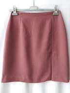 Spódnica brązowo-różowa, prosta przed kolano-36