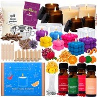 ZESTAW DO ROBIENIA ŚWIEC DIY 68w1 XXL WYROBU ŚWIECZEK SOJOWYCH PREZENT BOX