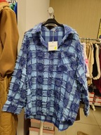 Koszula niebieska kwadraty unikat Italy, r. Uni !!!