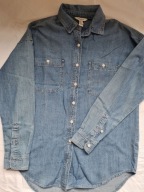 FOREVER 21 koszula jeans oversize NIEBIESKA S