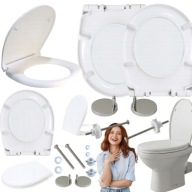 DESKA WC SEDESOWA KOŁO WOLNOOPADAJĄCA TWARDY DUROPLAST UNIWERSALNA 35x42