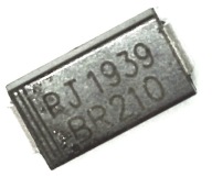 BR210 DIODA PROSTOWNICZA SCHOTTKY 100 V 2A