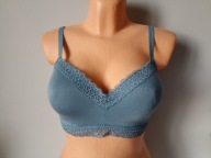 Śliczny biustonosz TU UK 34D EUR 75D modelujący niebieski