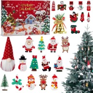 Kalendarz adwentowy dekoracja choinkowa Bałwanek Choinka Mikołaj Renifer