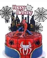 Topper SPIDERMAN 10szt. Toper na tort Urodzinowy