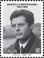 Włochy 2024 Znaczek 4689 ** film kino aktor Mastroianni