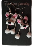 KOLCZYKI Z MODELINY PIES DALMATYŃCZYK PIESEK DOG