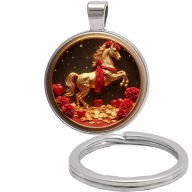 Brelok do kluczy/ka - Koń - ozdobna zawieszka, plecak, portfel