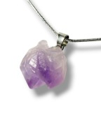 AM05 Cudowny wisior/zawieszka kamienie AMETYST + łańcuszek