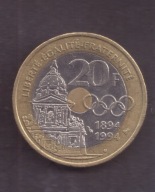Francja - 20 Frank 1994 rok Coubertin