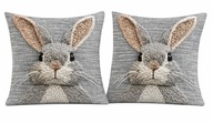 Poszewki Wielkanocne 40x40 Królik Dekoracyjna Na Poduszkę Świąteczna